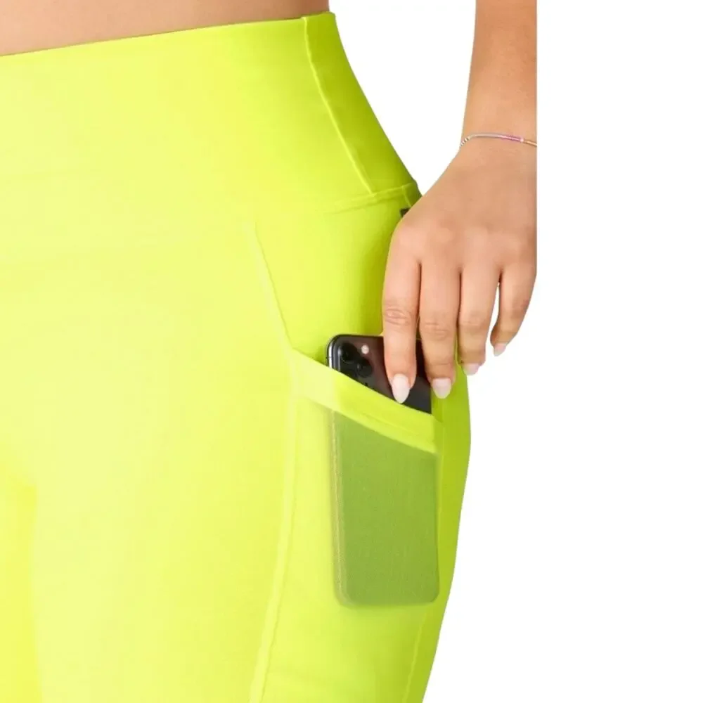Fabletics neon yellow Power Hold On The Go High Waisted Capri leggings 2X 2XL - Picture 3 of 15